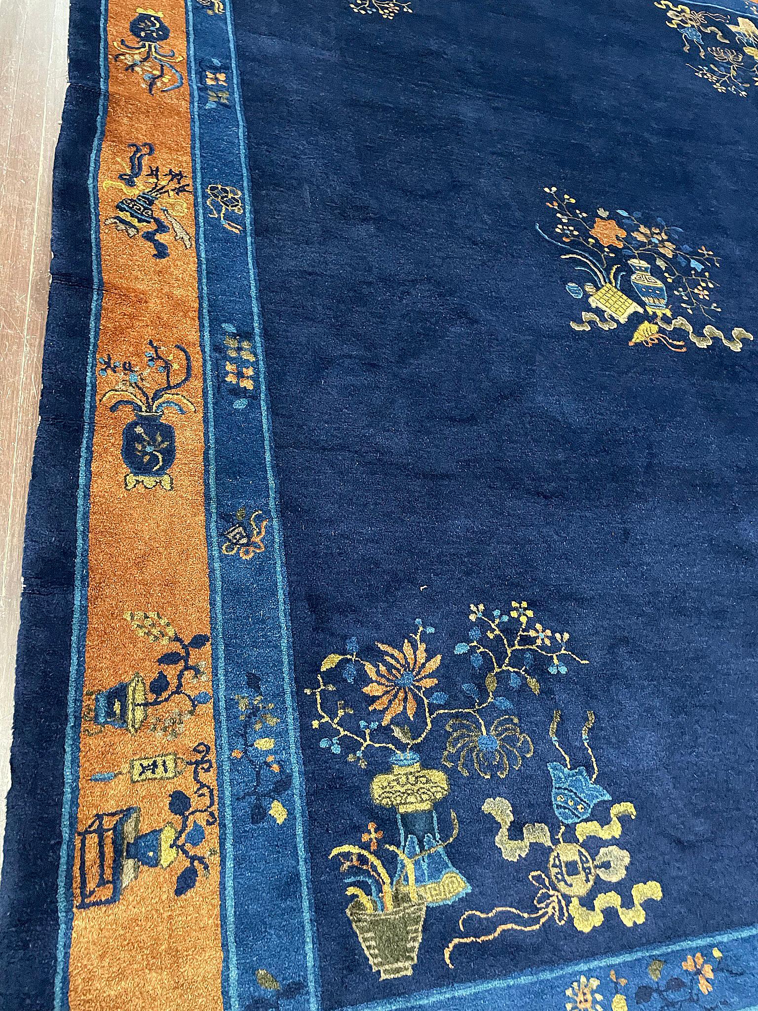 Antique Chinese Peking/Art Deco Carpet, C-1910 For Sale 3