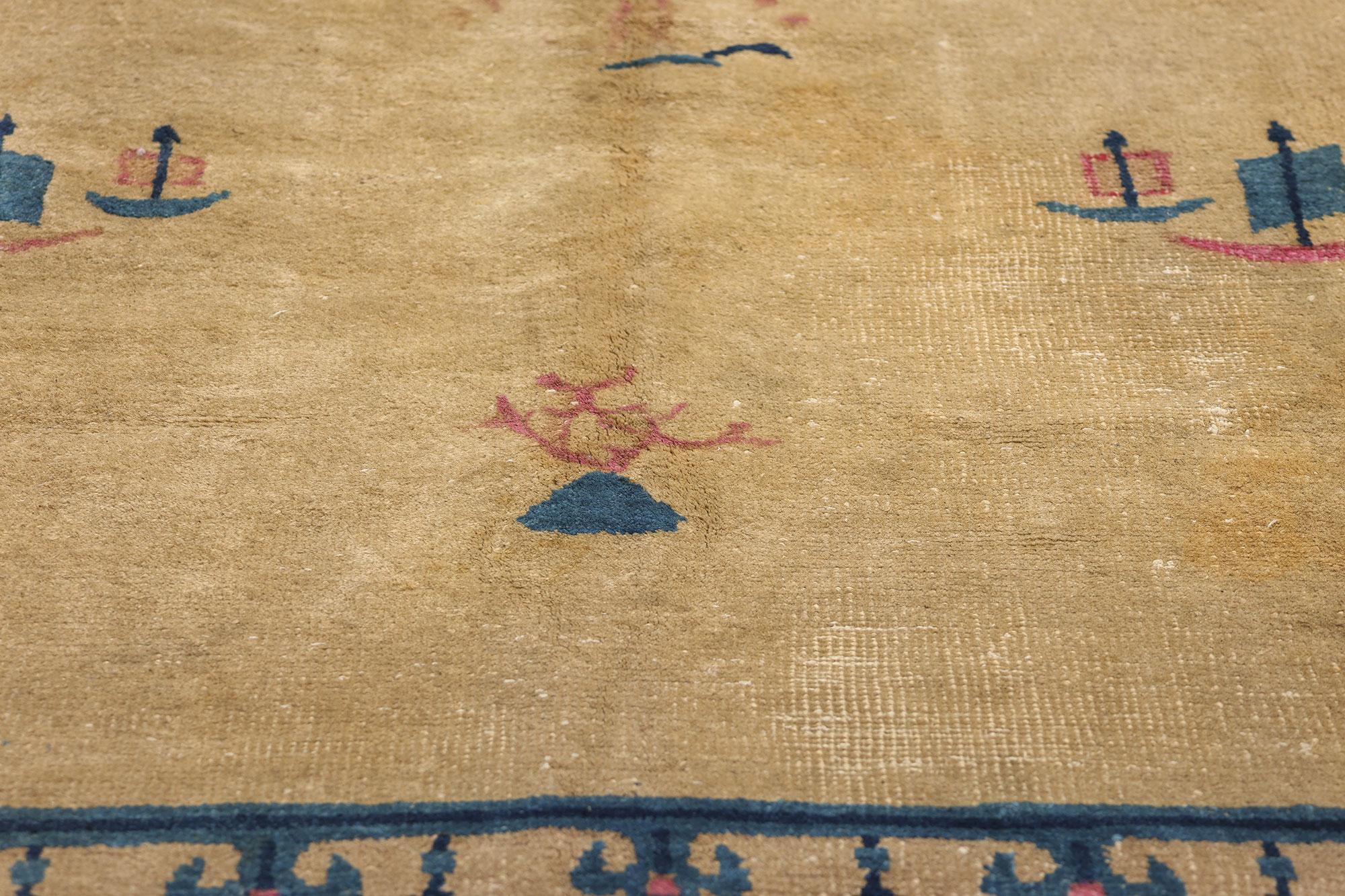 Noué à la main Tapis chinois pékinois ancien, 06'03 x 08'07 en vente