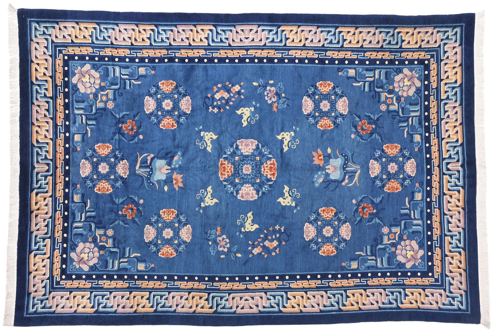 Tapis chinois pékinois ancien, 06'03 x 09'01 en vente 2