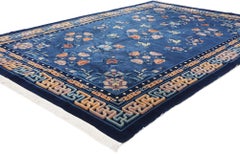 Antico tappeto cinese di Pechino con stile tradizionale cineseria