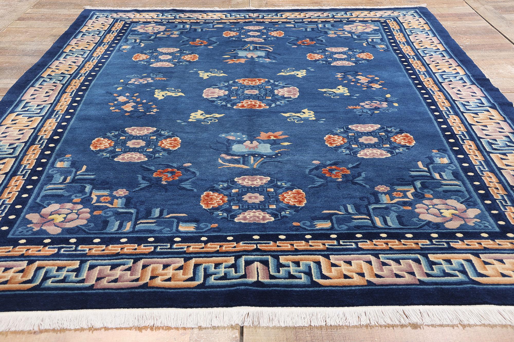 Laine Tapis chinois pékinois ancien, 06'03 x 09'01 en vente