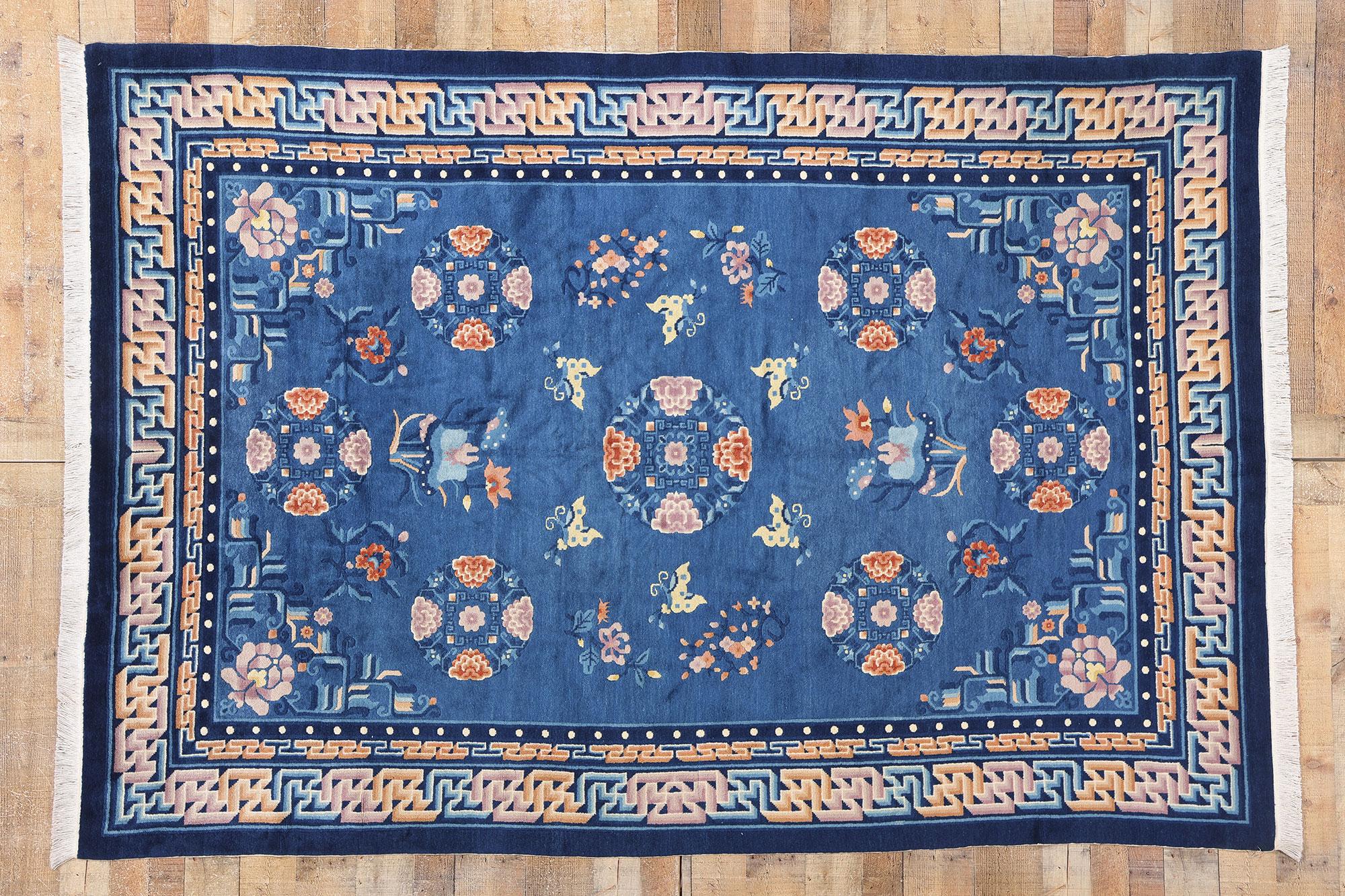 Tapis chinois pékinois ancien, 06'03 x 09'01 en vente 1