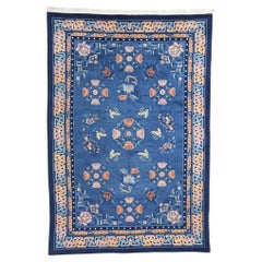 Antique Chinese Peking Carpet with Traditional Chinoiserie Style