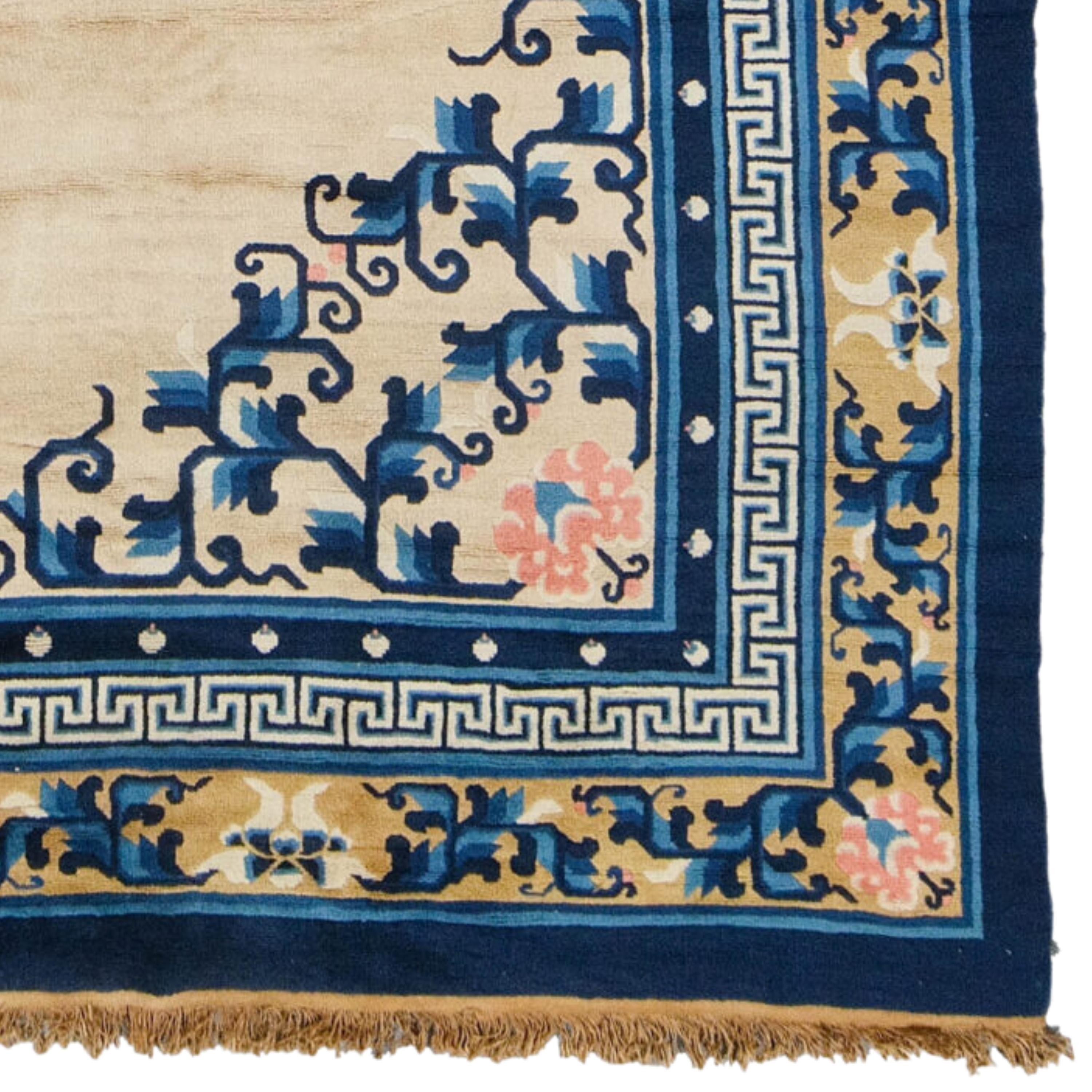 Wool Antique Chinese Peking Carpet - Antique Chinese Peking Carpet For Sale
