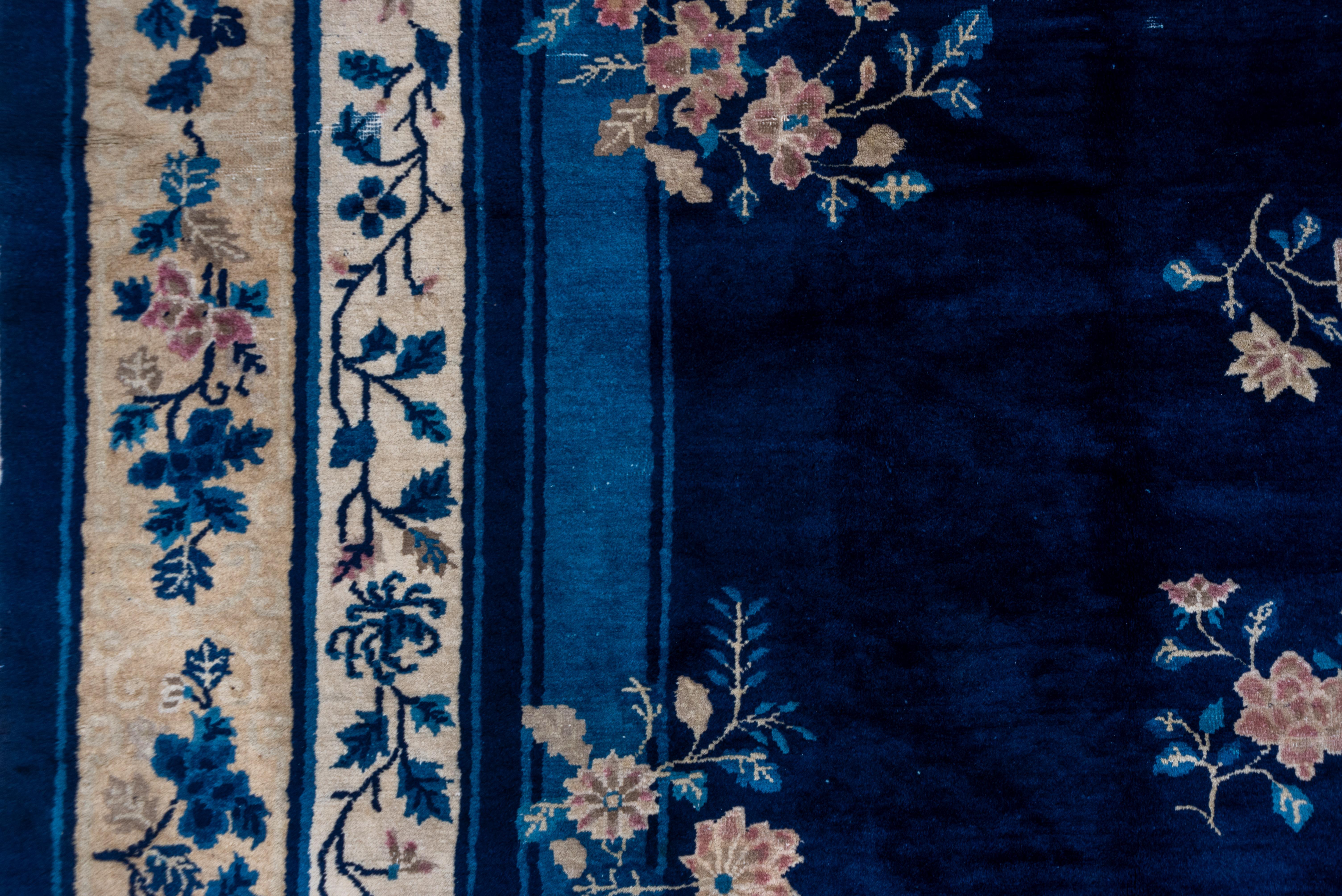 Early 20th Century Antique Chinese Peking Carpet, Blue Field