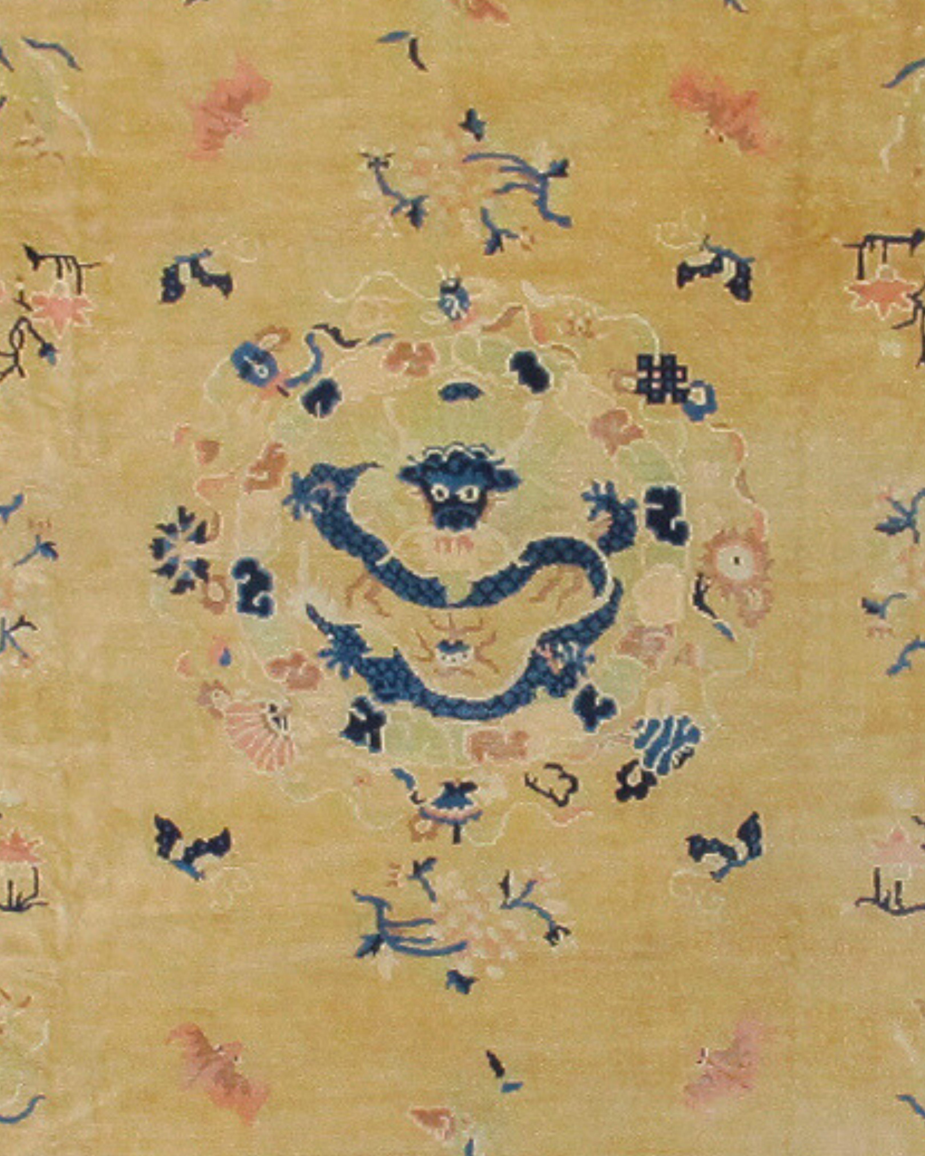 Antique Chinese Peking Carpet Rug, c. 1920

Additional Information:
Dimensions: 9'0