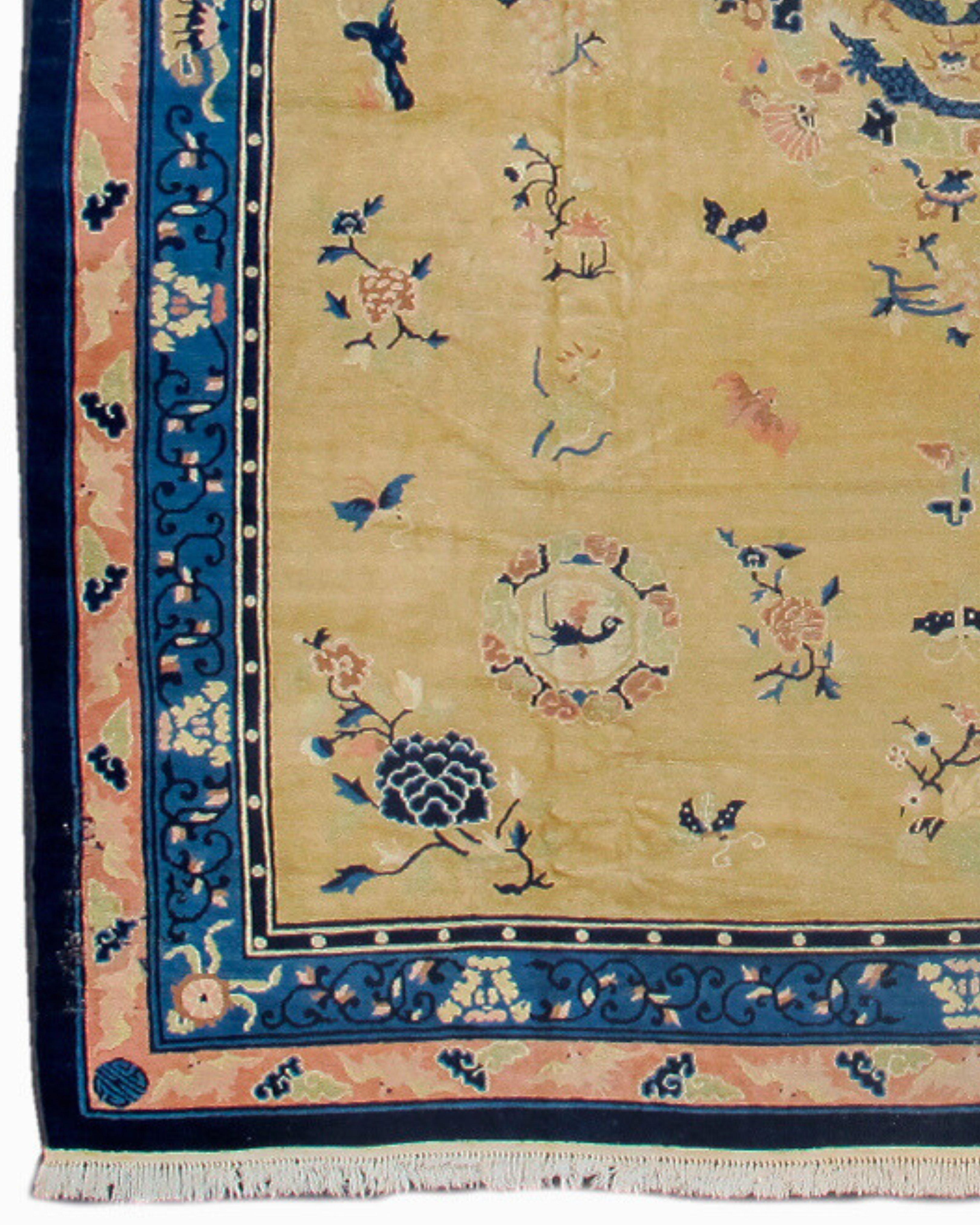 20th Century Antique Chinese Peking Carpet, c. 1920 For Sale