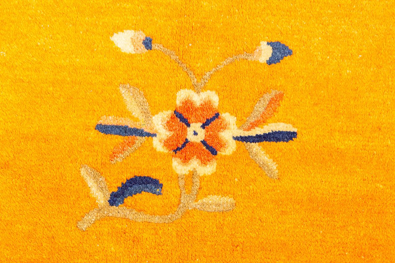 Chinese Peking Rug Imperial Gold-Color For Sale 3