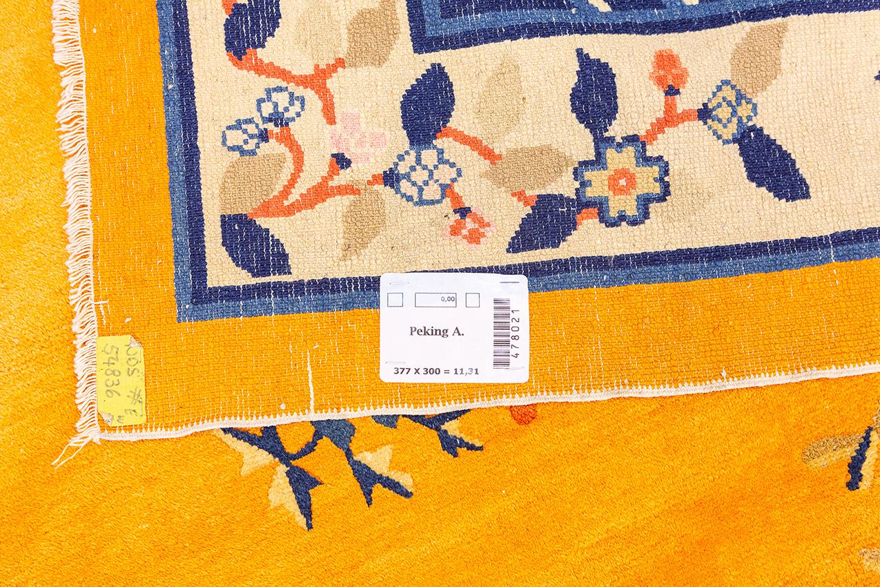 Chinese Peking Rug Imperial Gold-Color For Sale 5