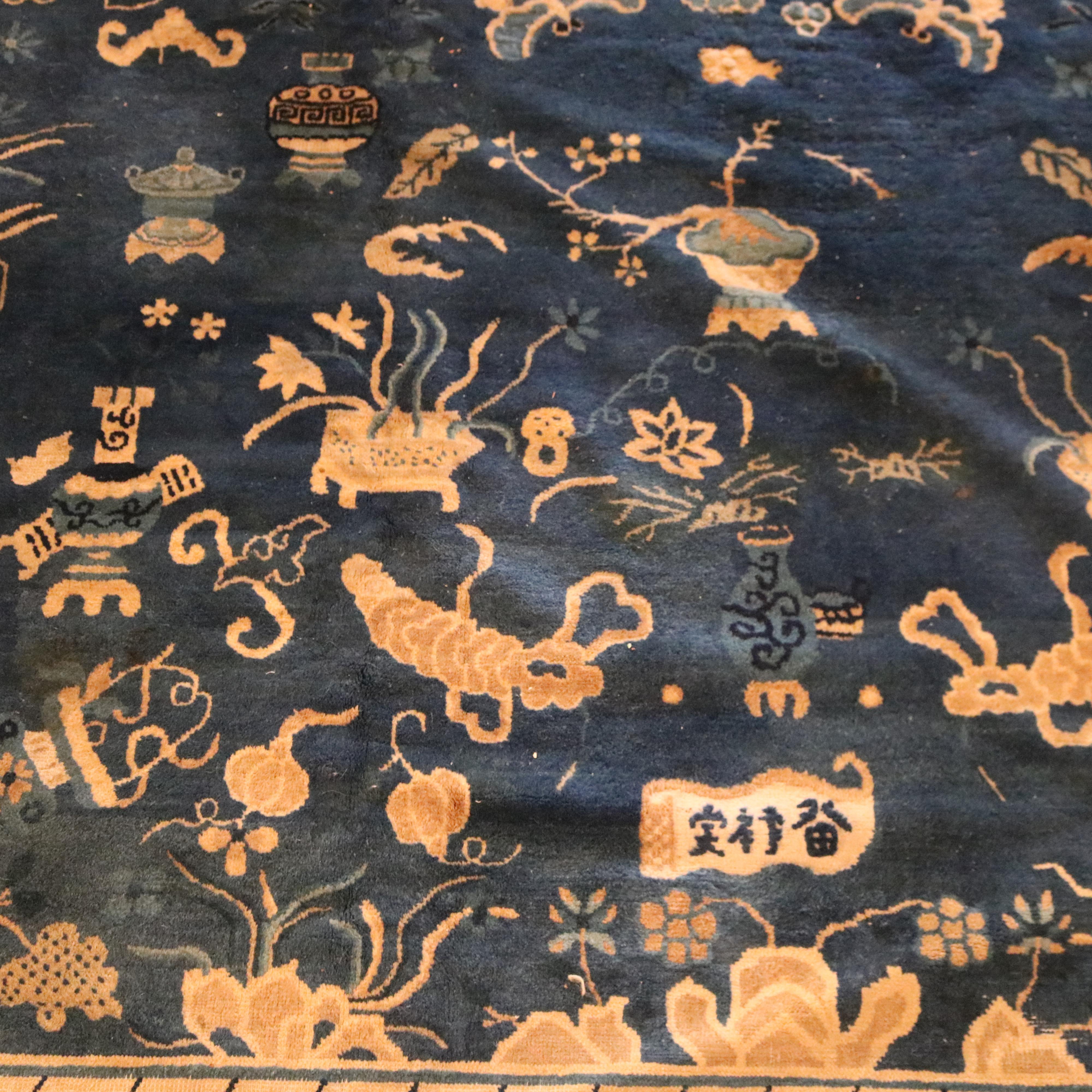 Antique Chinese Peking Oriental Rug, circa 1910 5