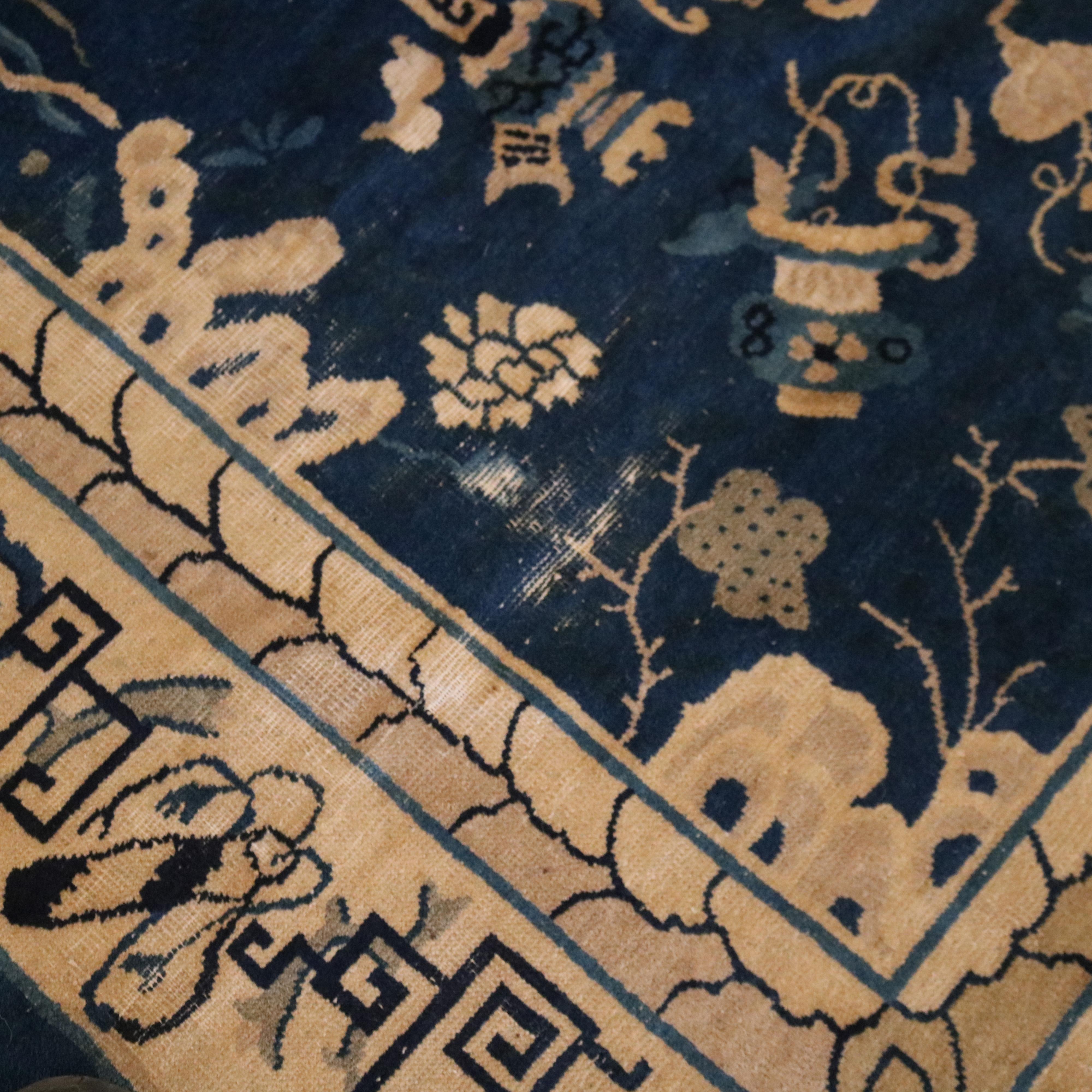 Antique Chinese Peking Oriental Rug, circa 1910 8