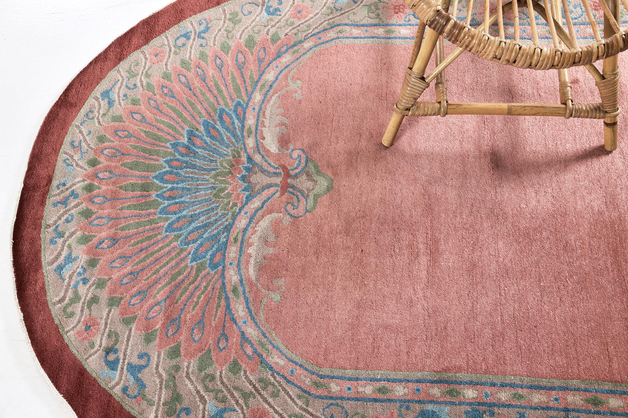 Antique Chinese Peking Oval Rug For Sale 7