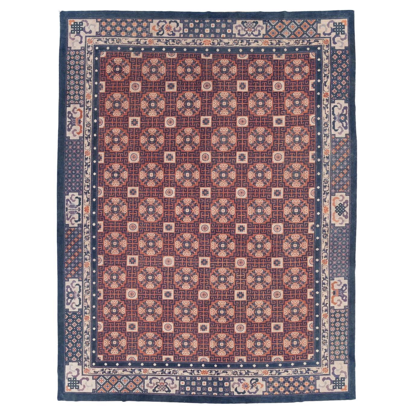 Antique Chinese Peking Room Size Carpet