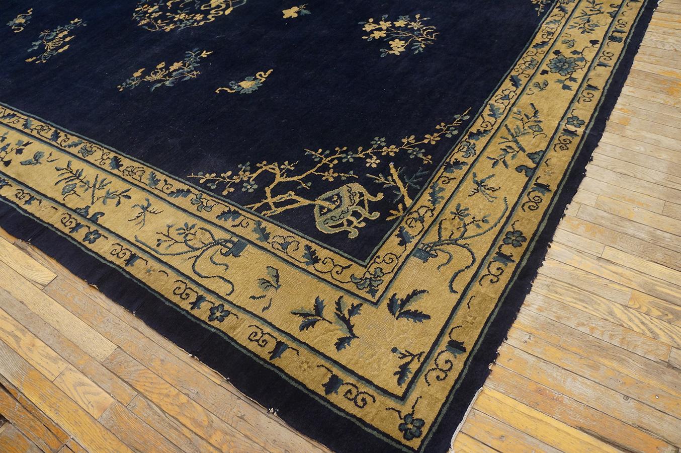 Early 20th Century Antique Chinese Peking Rug 10' 0'' x 13' 4'' For Sale