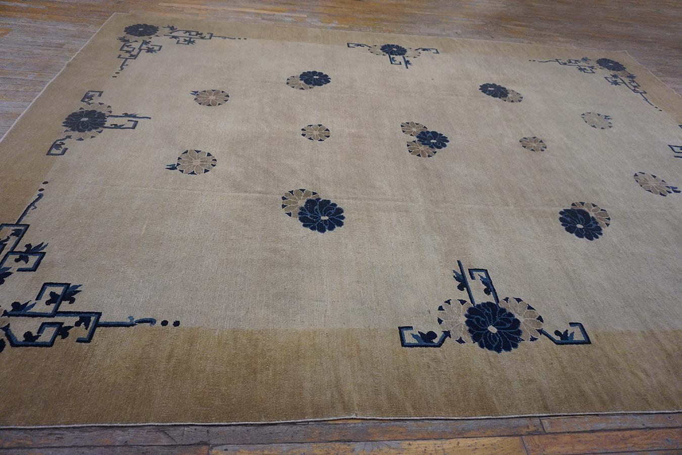 Wool Early 20th Century Chinese Peking Carpet ( 10' x 13'6'' - 305 x 410 ) For Sale