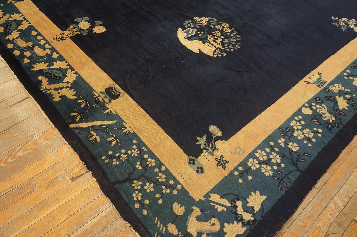 Wool Early 20th Century Chinese Peking Carpet ( 10' x 12' 6