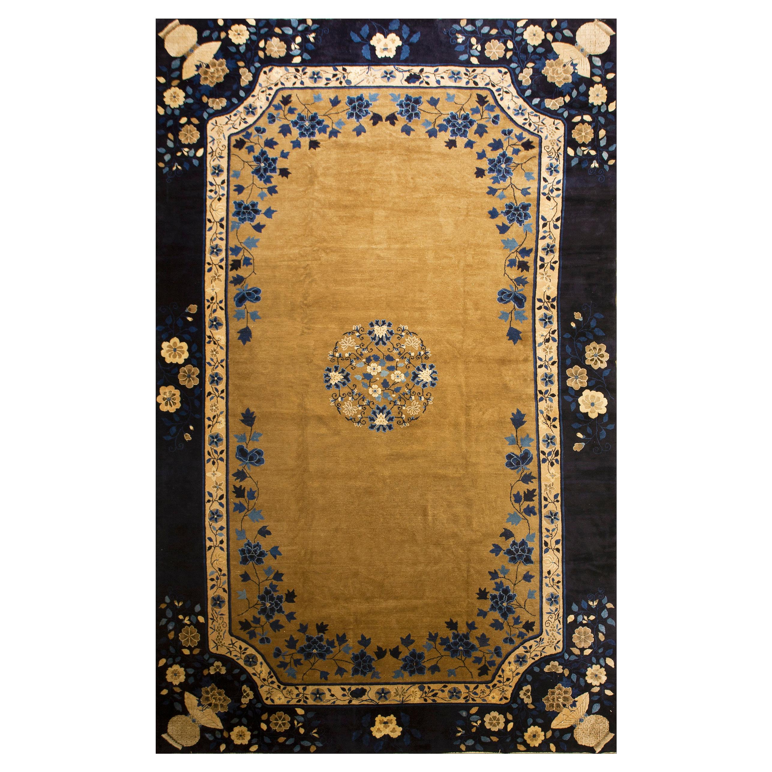 1920s Chinese Peking Carpet ( 10'10" x 17'2" - 330 x 523 ) For Sale
