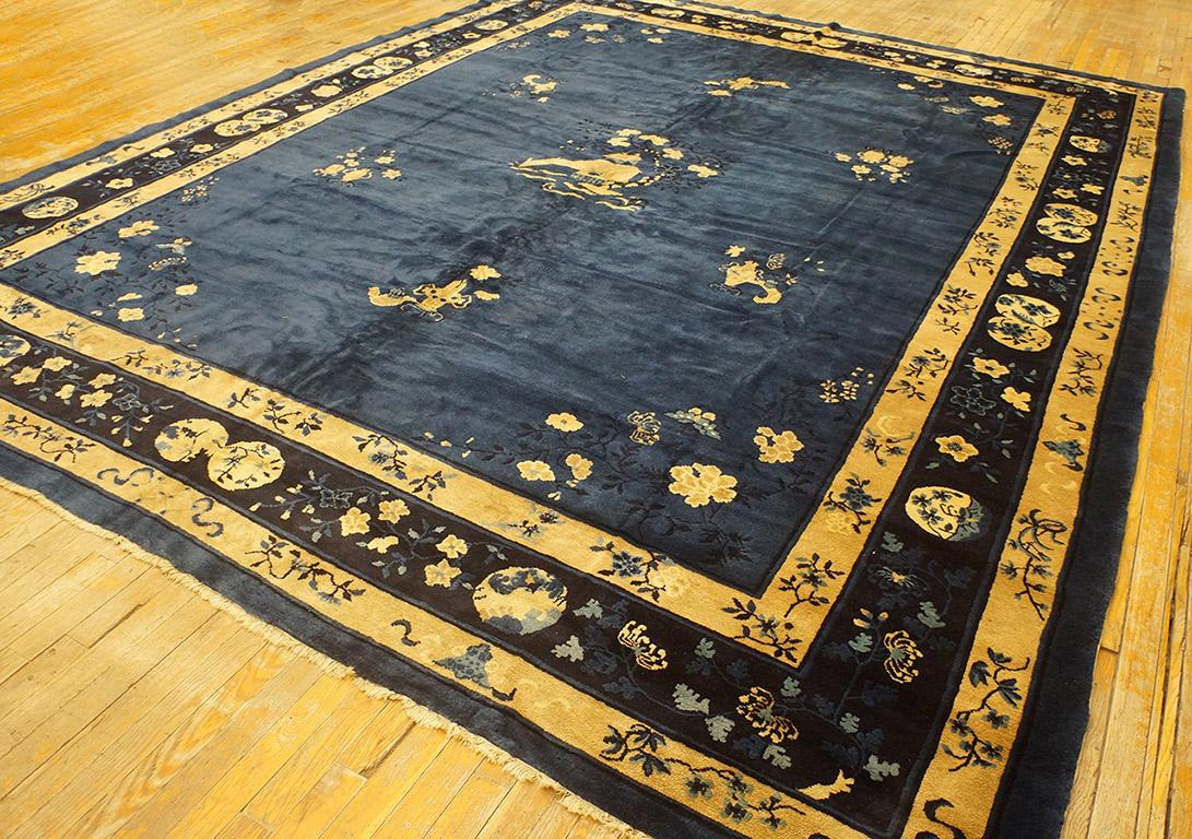 Hand-Knotted Early 20th Century Chinese Peking Carpet ( 10'2'' x 12'6'' - 310 x 380 ) For Sale