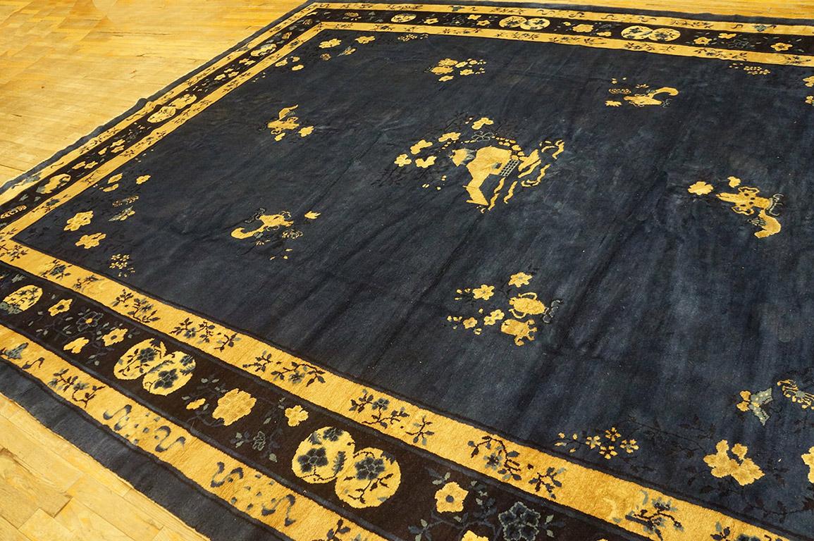 Wool Early 20th Century Chinese Peking Carpet ( 10'2'' x 12'6'' - 310 x 380 ) For Sale
