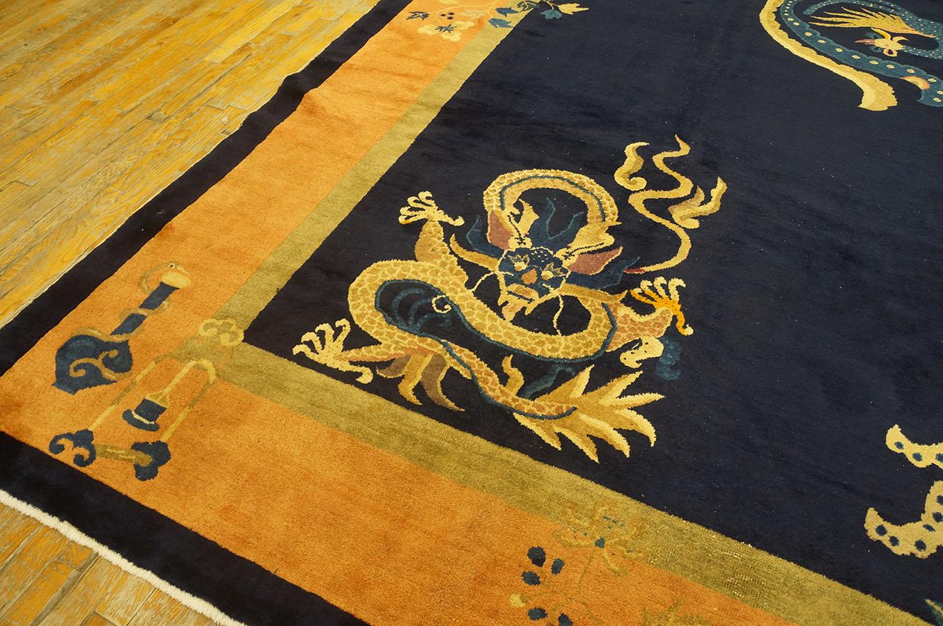 Late 19th Century Chinese Peking Carpet ( 10' 2'' x 13' 5'' - 310 x 410 cm ) For Sale 6