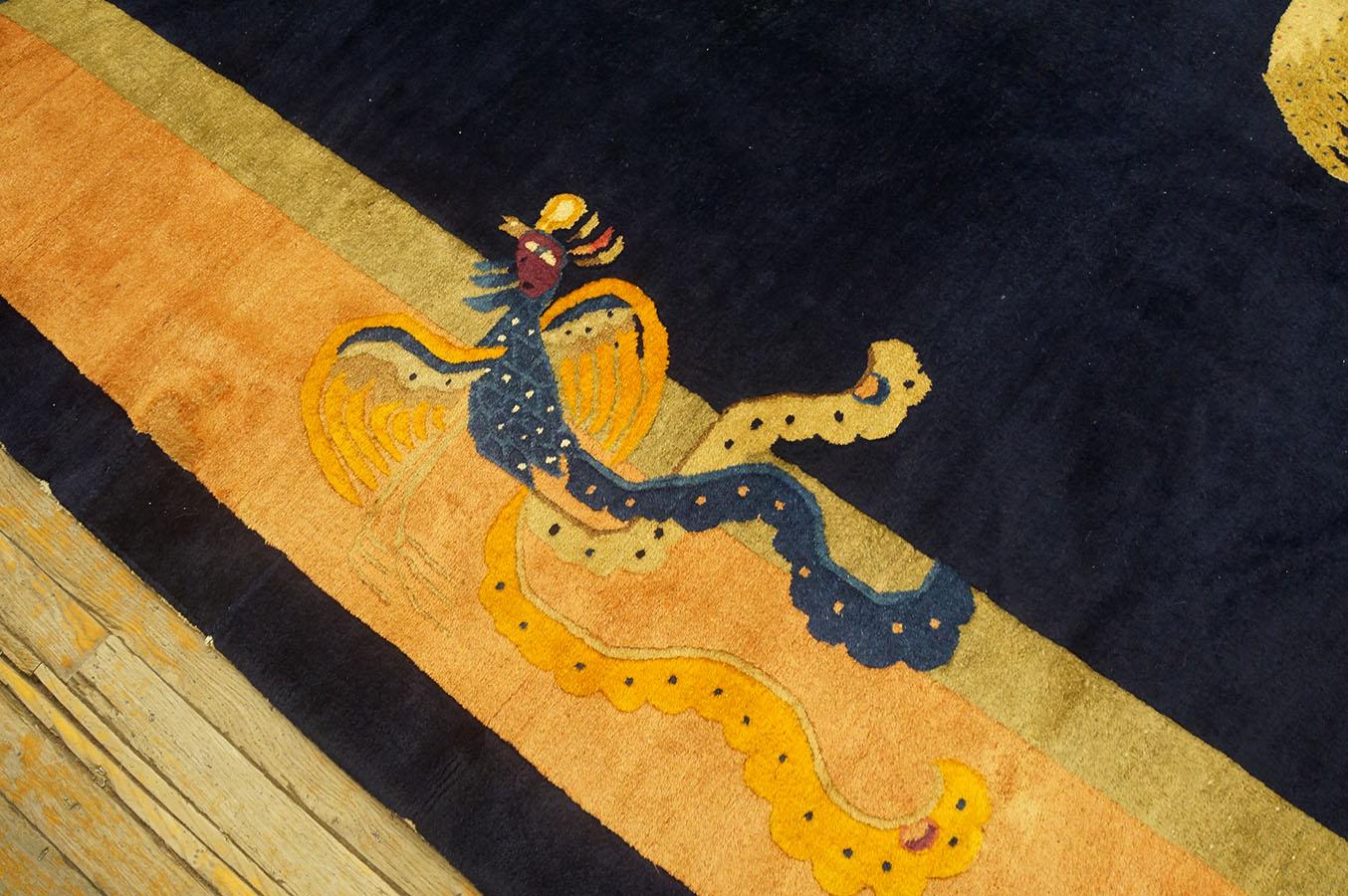 Tapis chinois Pékin Dragon-Phoenix du 19ème siècle (10'2'' x 13'5'' - 310 x 410) en vente 2