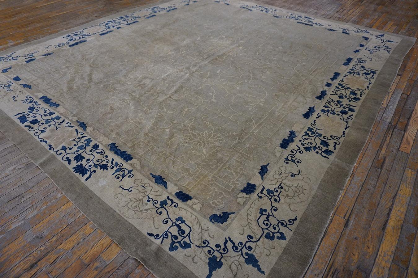 Hand-Knotted 19th Century Chinese Peking Carpet ( 10'4