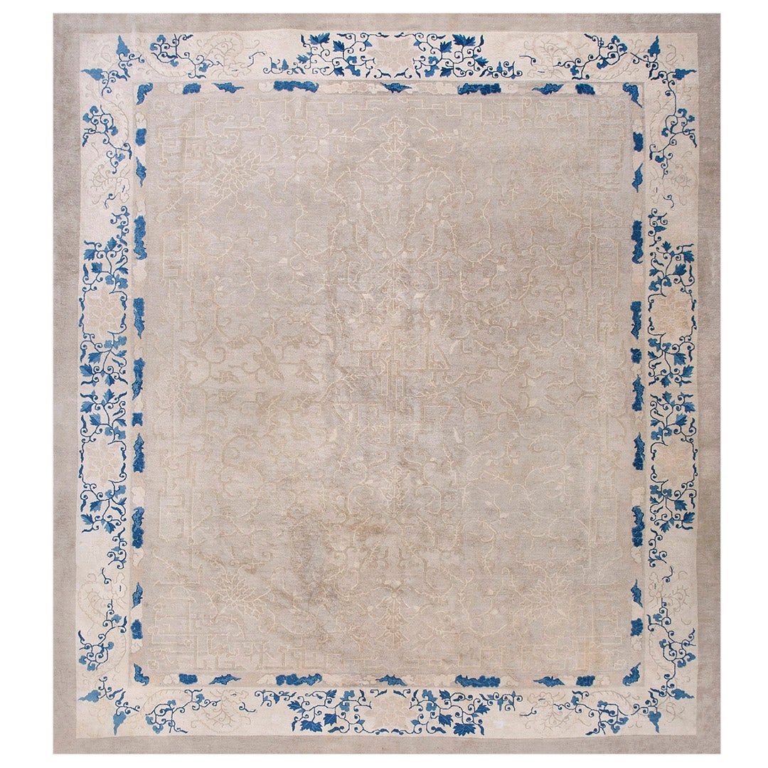 Tapis de Pékin chinois du 19ème siècle ( 10'4" x 11'8" - 315 x 355 )