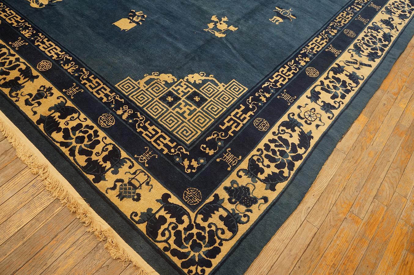 Early 20th Century Chinese Peking Carpet ( 10'6
