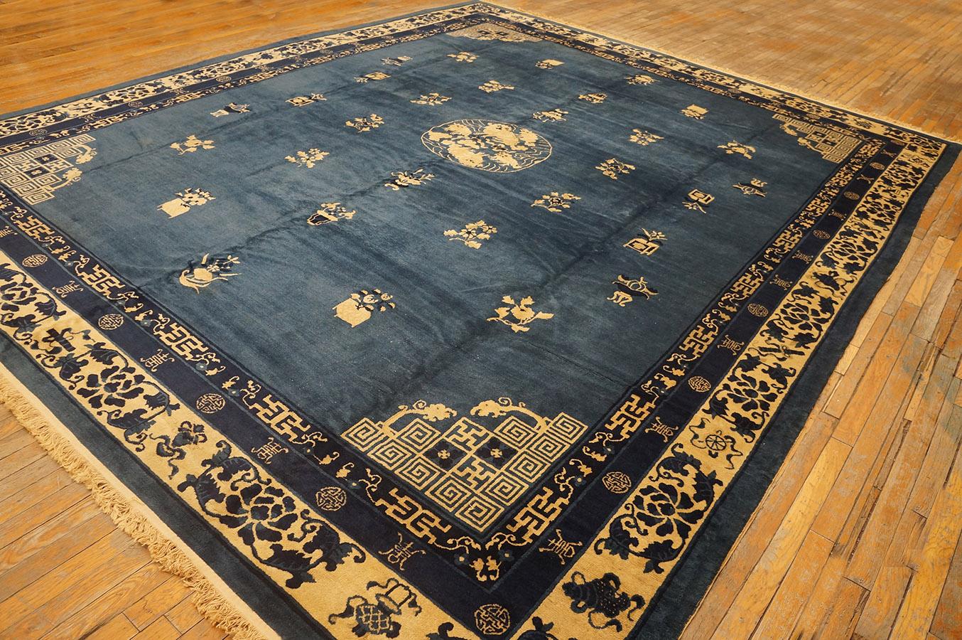 Hand-Knotted Early 20th Century Chinese Peking Carpet ( 10'6