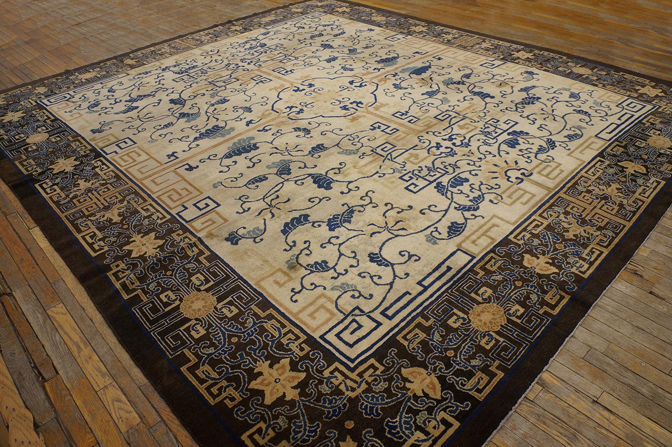 Hand-Knotted 19th Century Chinese Peking Carpet ( 10'6
