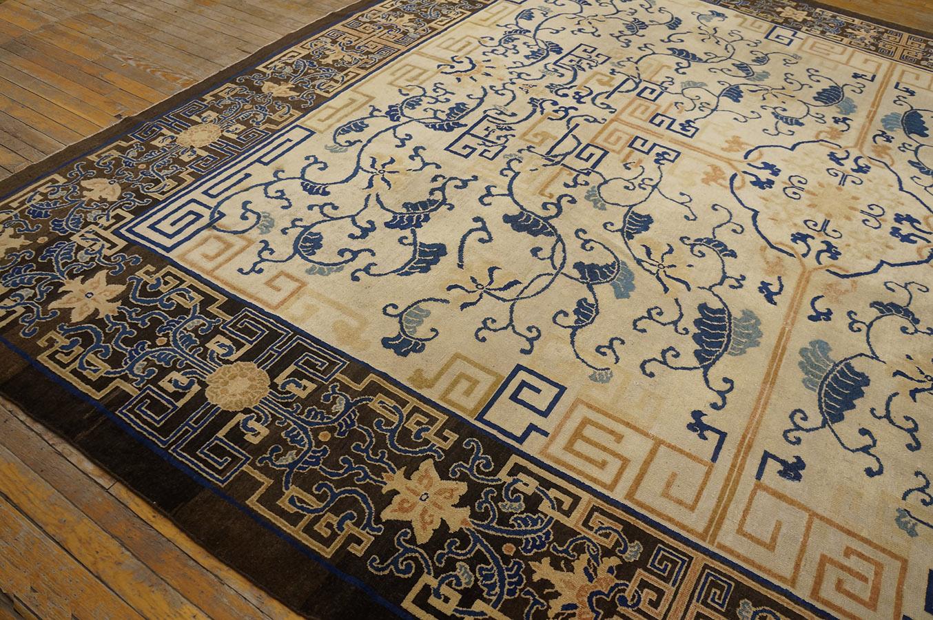 Wool 19th Century Chinese Peking Carpet ( 10'6