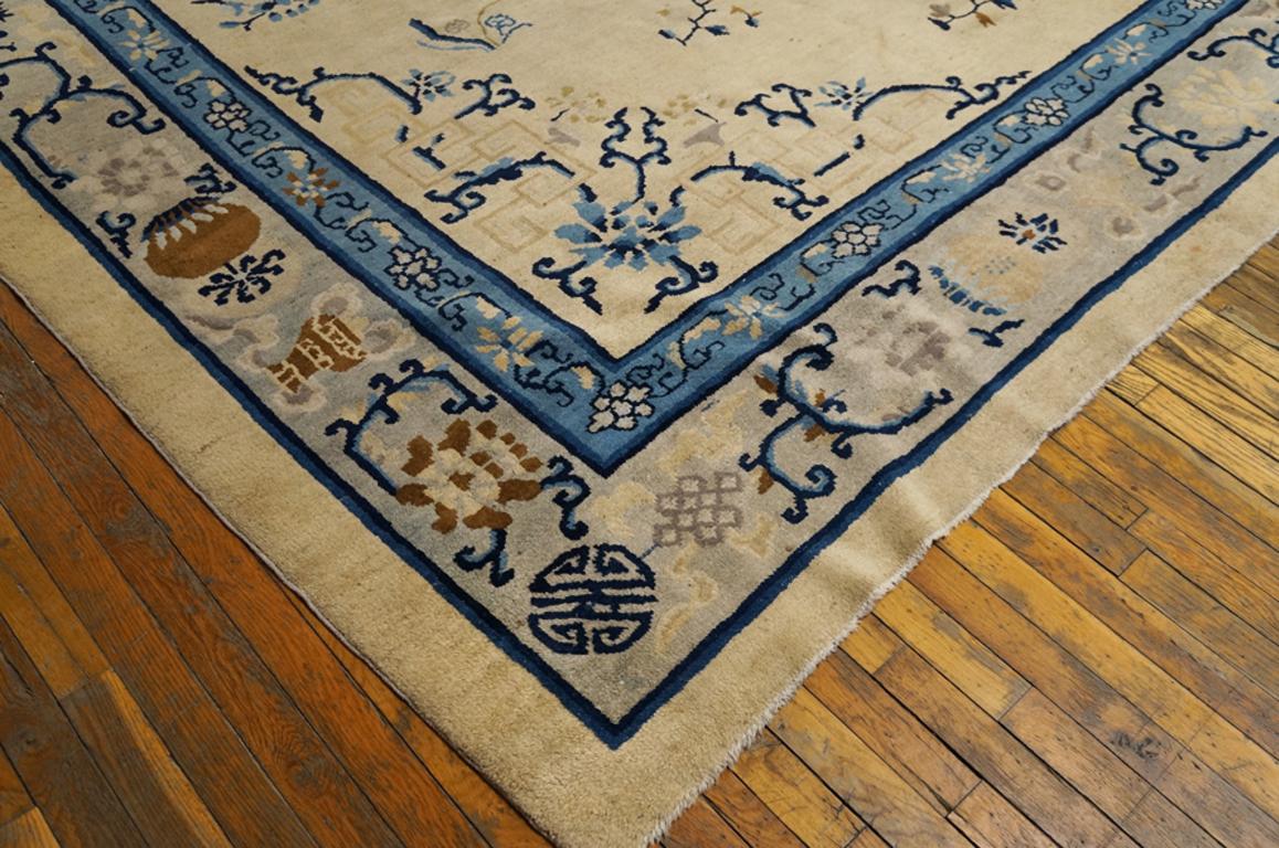 Hand-Knotted Antique Chinese Peking Rug 10' 3