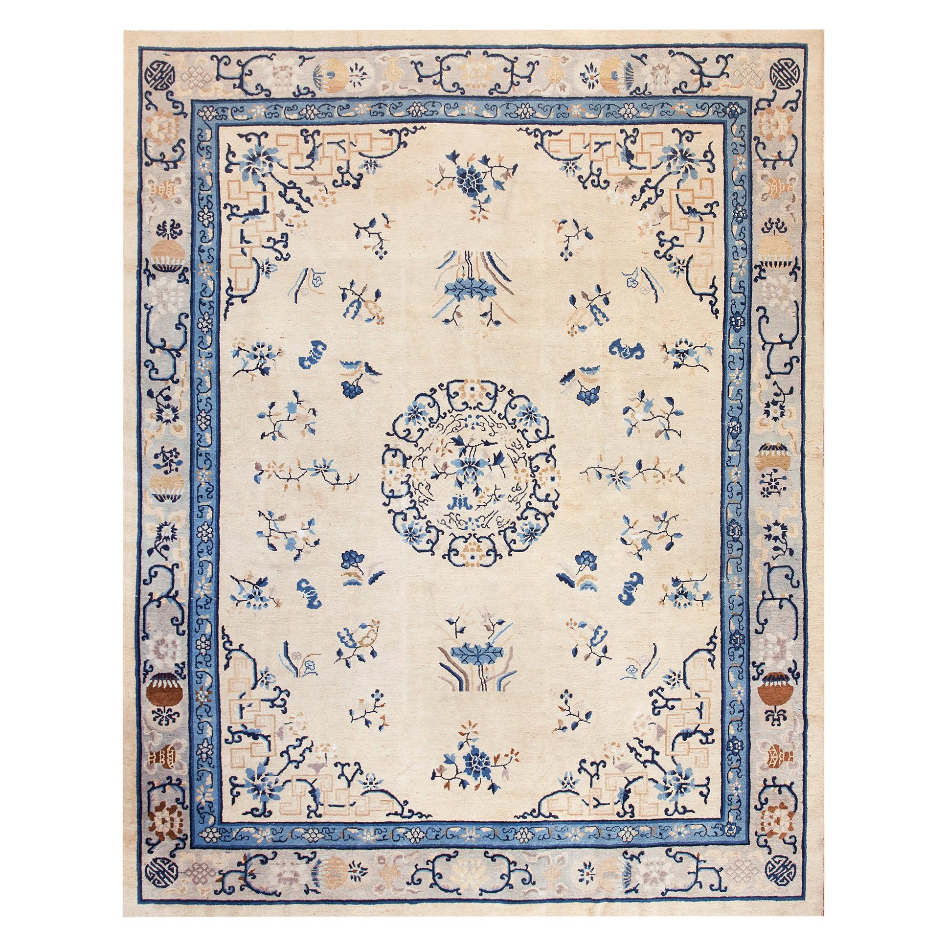 Tapis chinois ancien de Pékin de 10' 3"" x 12' 9""