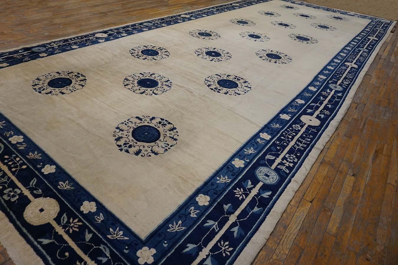 Antique Chinese Peking Rug 10'8