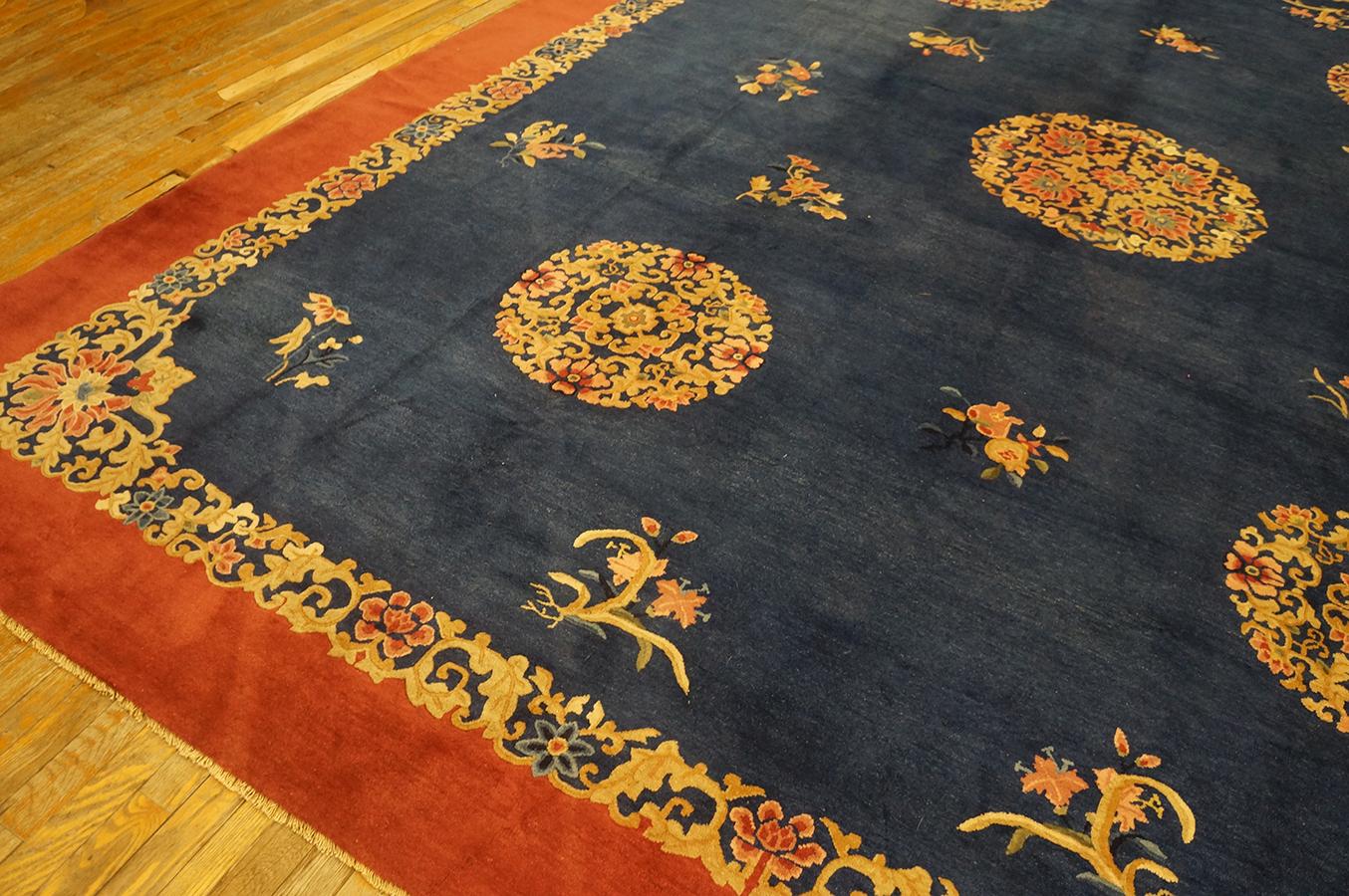 Early 20th Century Chinese Peking Carpet ( 11' x 13'6'' - 335 x 412 ) For Sale 6