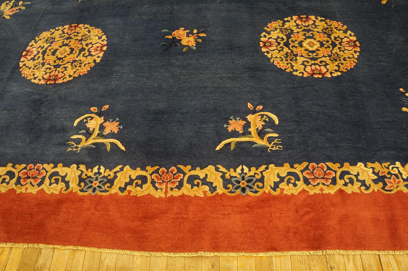 Early 20th Century Chinese Peking Carpet ( 11' x 13'6'' - 335 x 412 ) For Sale 7