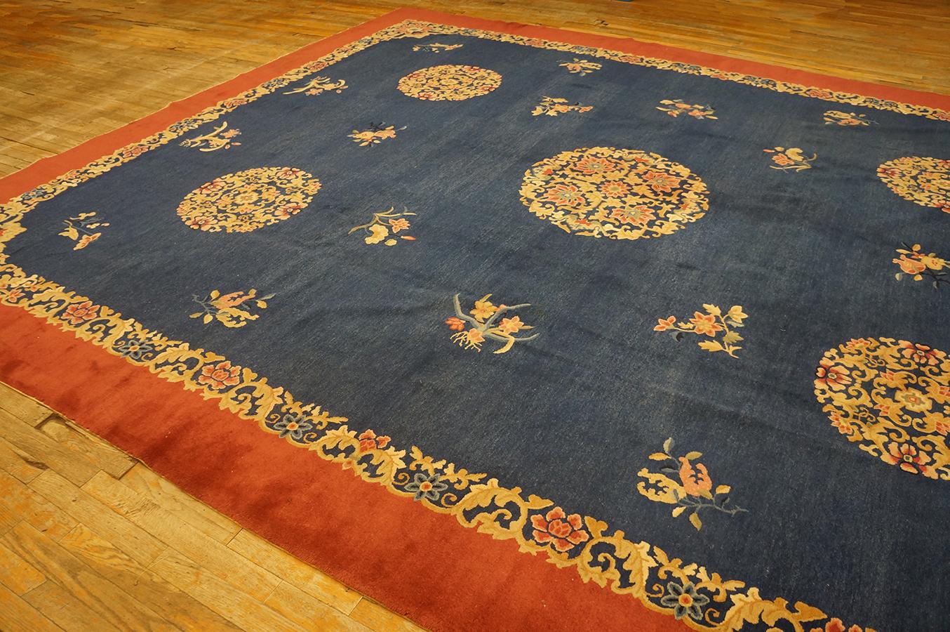 Early 20th Century Chinese Peking Carpet ( 11' x 13'6'' - 335 x 412 ) For Sale 1
