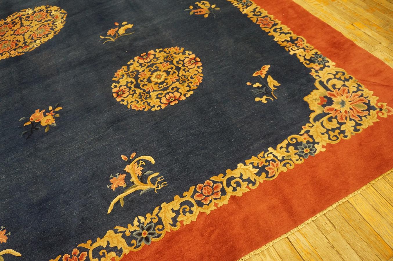 Early 20th Century Chinese Peking Carpet ( 11' x 13'6'' - 335 x 412 ) For Sale 5