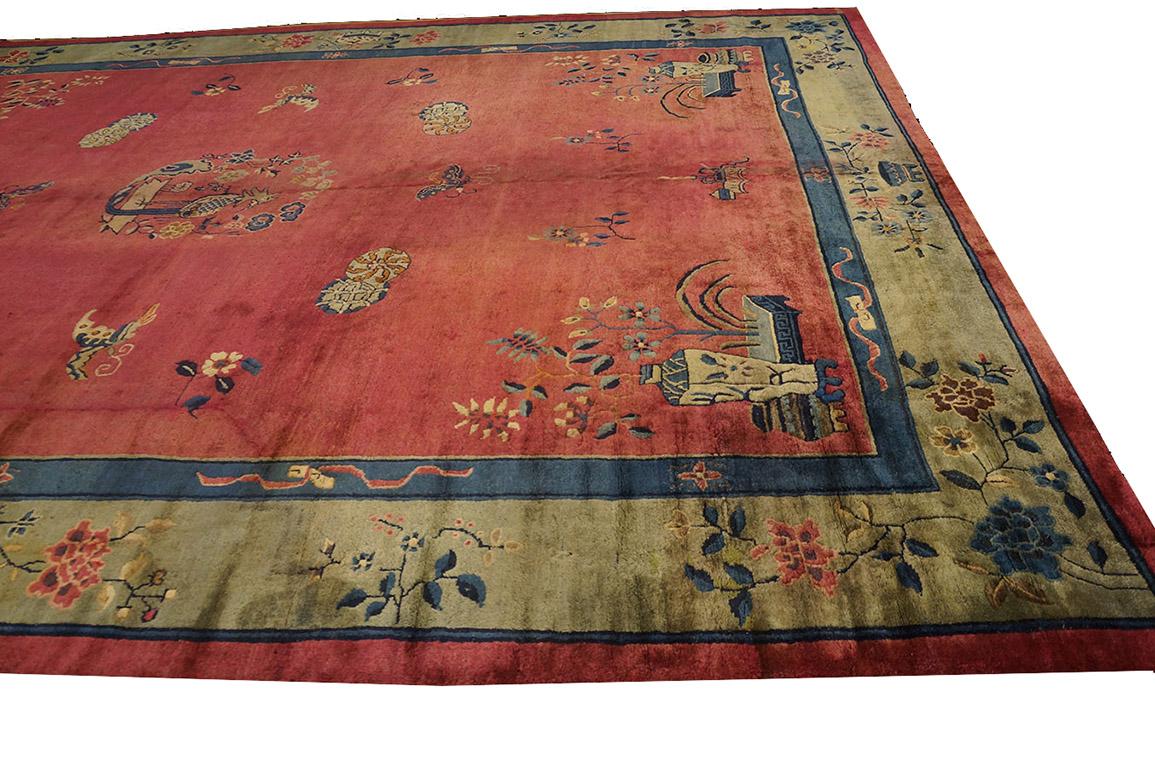 Hand-Knotted Early 20th Century Chinese Peking Carpet ( 11' x 14' - 335 x 427 ) For Sale