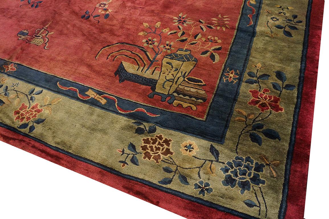Early 20th Century Chinese Peking Carpet ( 11' x 14' - 335 x 427 ) In Good Condition For Sale In New York, NY