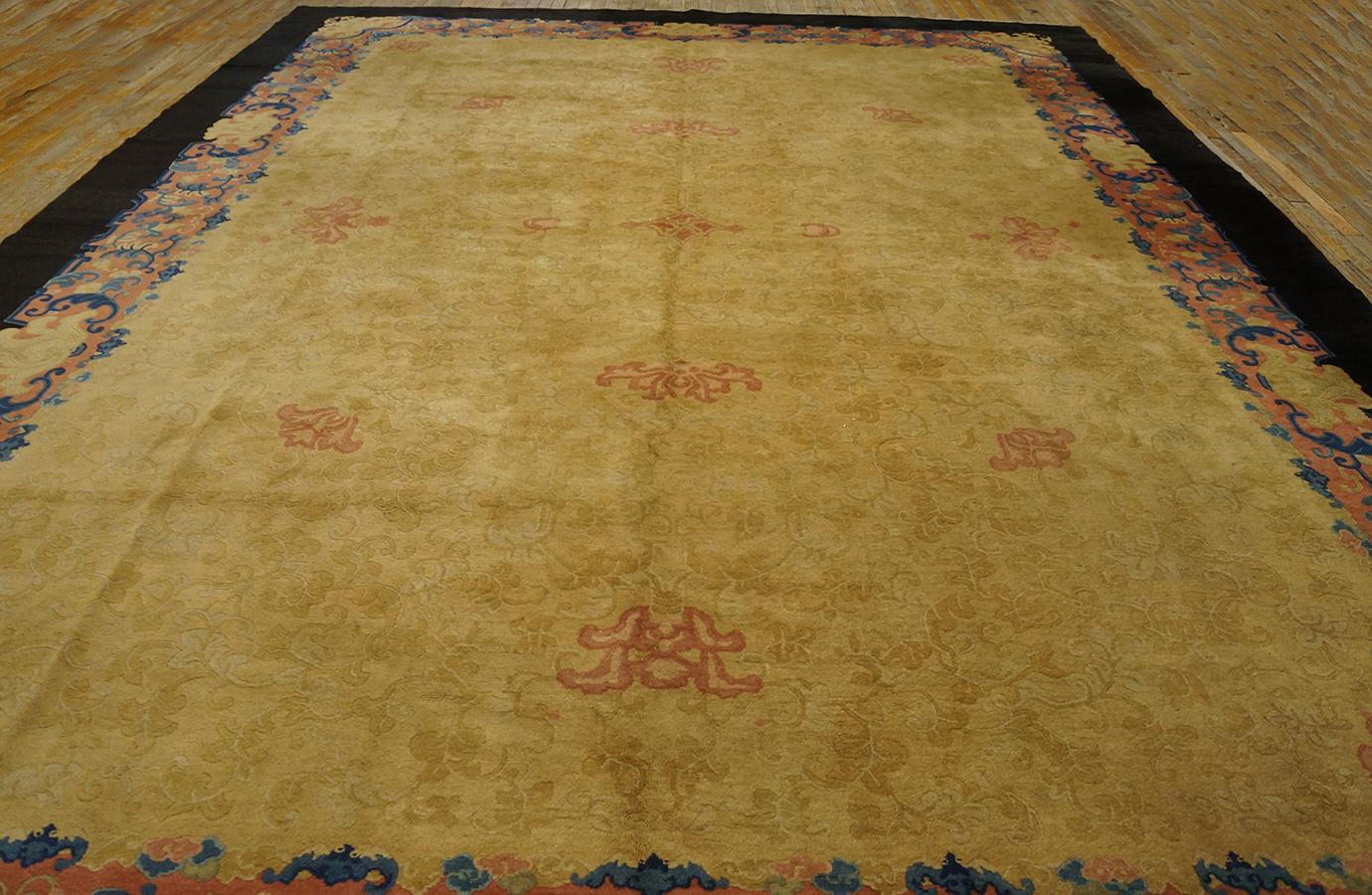 Noué à la main Tapis chinois de Pékin du début du 20ème siècle ( 11'3