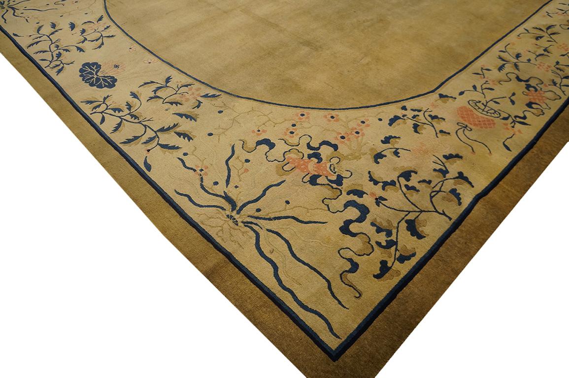 Wool Late 19th Century Chinese Peking Carpet ( 11' 4'' x 14' - 345 x 425 cm ) For Sale