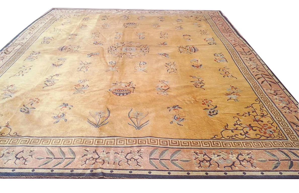 Late 19th Century 19th Century Chinese Peking Carpet ( 11'10