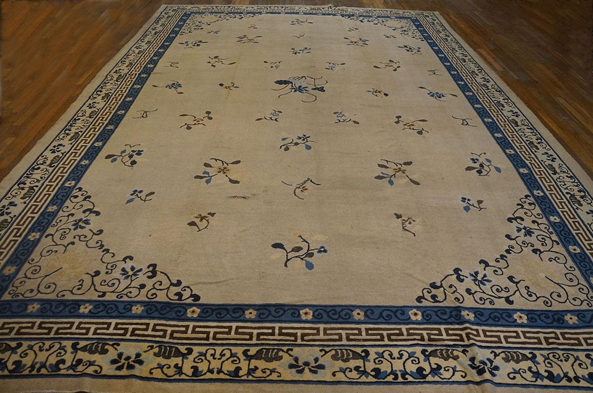 Hand-Knotted Antique Chinese Peking Rug 11' 4