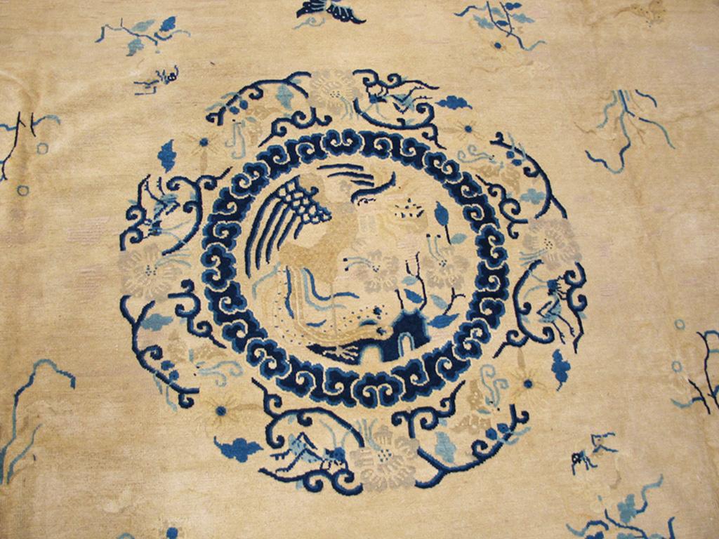 Noué à la main Tapis chinois ancien de Pékin de 2,69 m x 4,44 m en vente