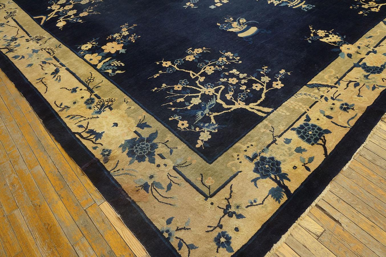 Hand-Knotted Antique Chinese, Peking Rug 12' 0'' x 17' 4'' For Sale
