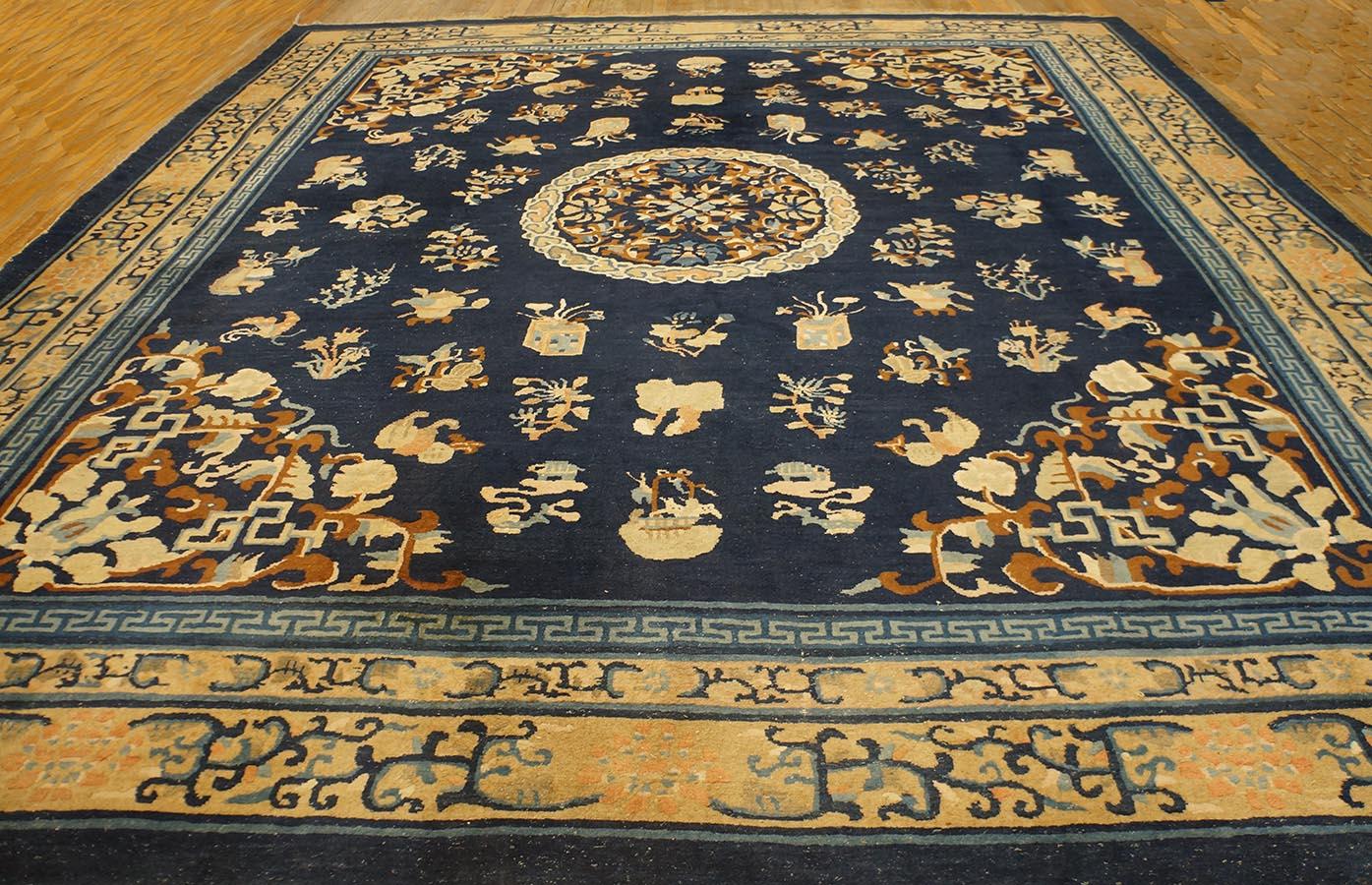 Antique Chinese Peking rug, SizeE: 12' 1'' x13' 5''.