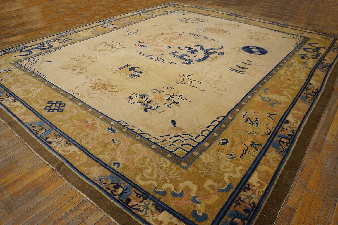 Antique Chinese Peking rug, Size: 12' 2'' x 14' 8''.