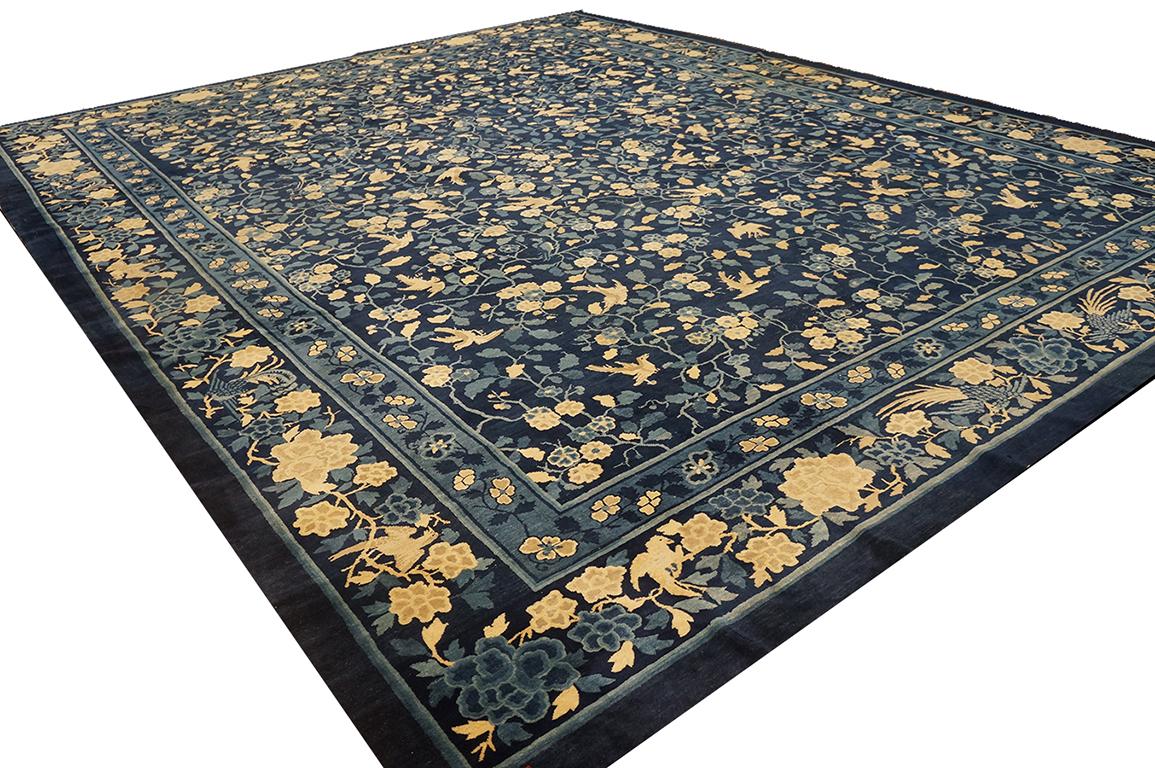 Hand-Knotted Early 20th Century Chinese Peking Carpet ( 12' 3'' x 15' 5'' - 375 x 470 ) For Sale