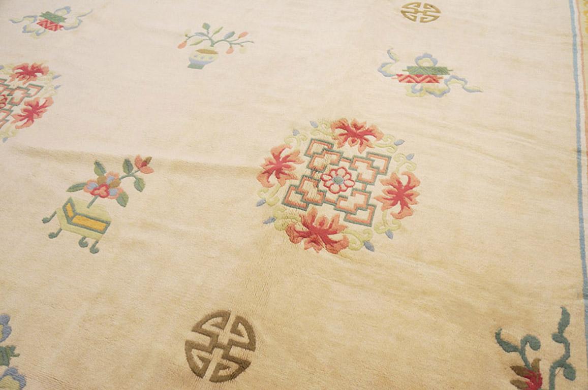 1930s Chinese Peking Carpet ( 12'3